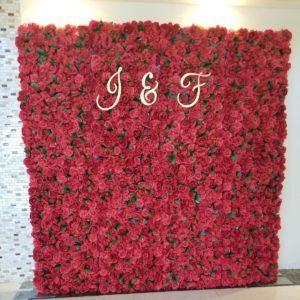 Red Rose Flower Wall Backdrop