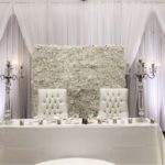White Champagne Flower Wall