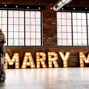 Marry Me Marquee Letters