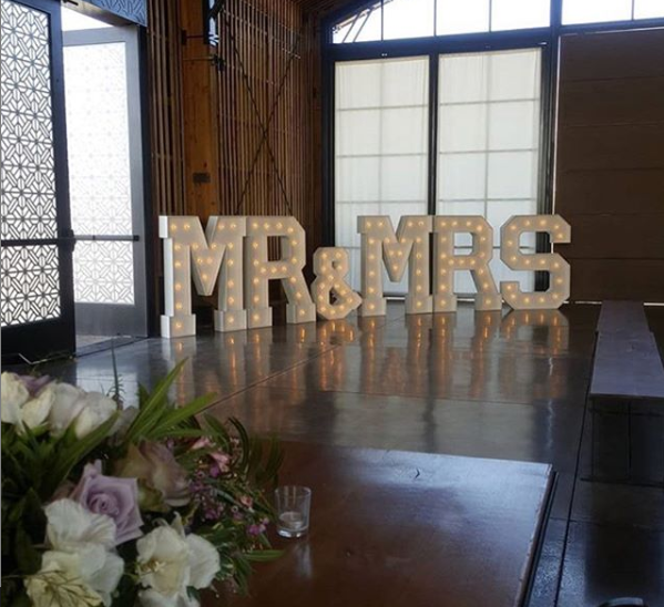 MR & MRS Marquee Letters
