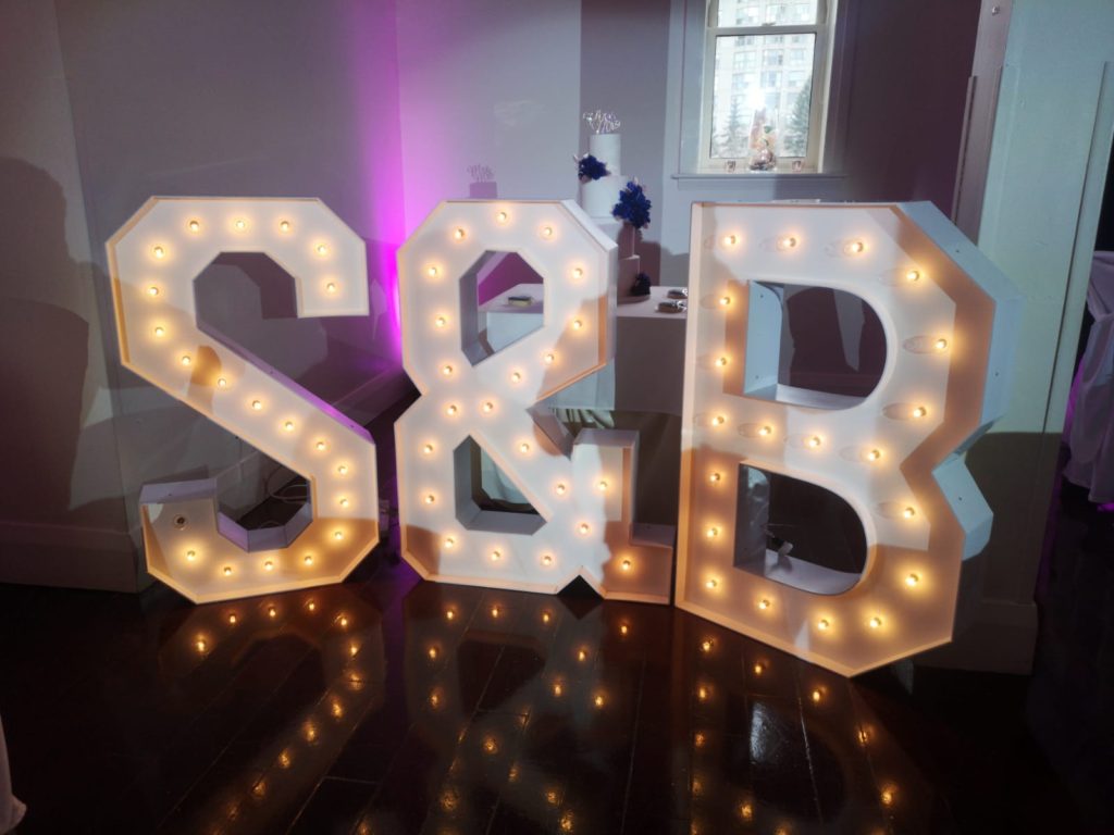 Ancaster Marquee Letters Rental s and b lights