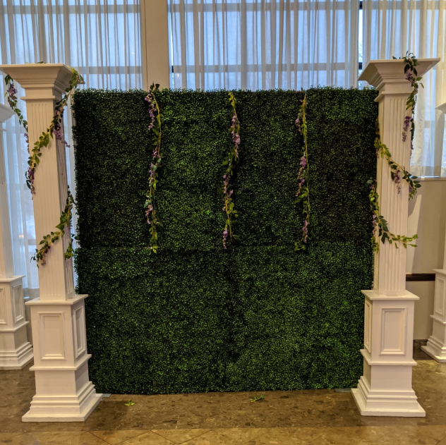 Green Flower Wall - Stoney Creek Flower Wall Rental