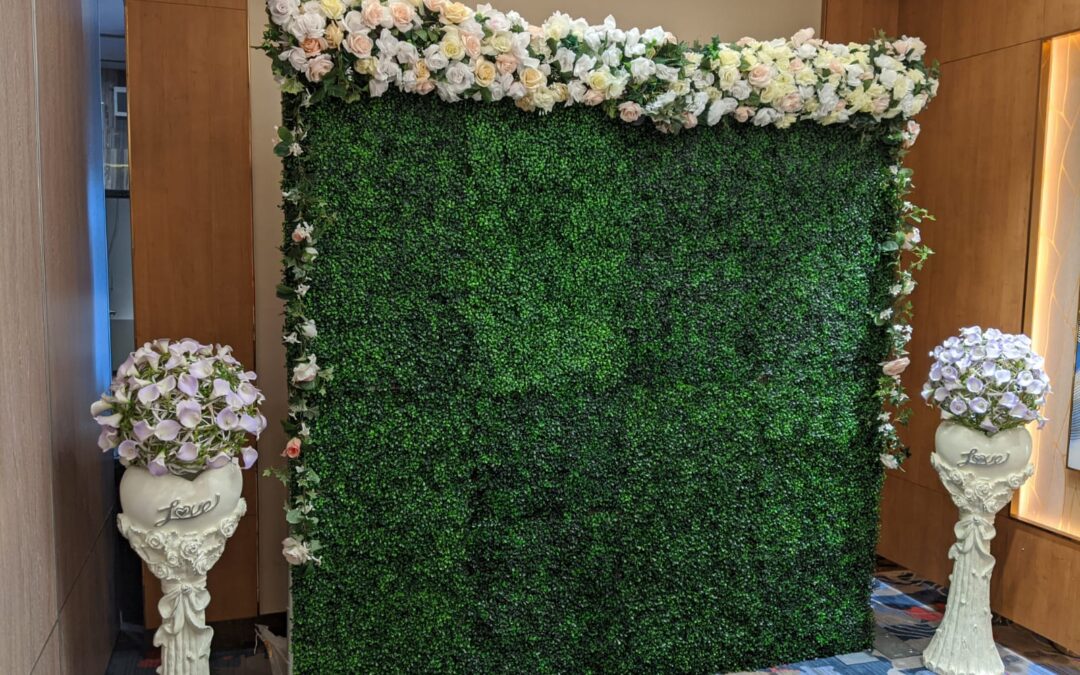 Green Flower Wall - Stoney Creek Flower Wall Rentals