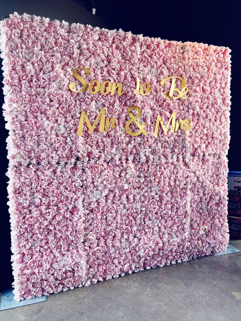 Pink Flower Wall - Toronto Flower Wall Rental