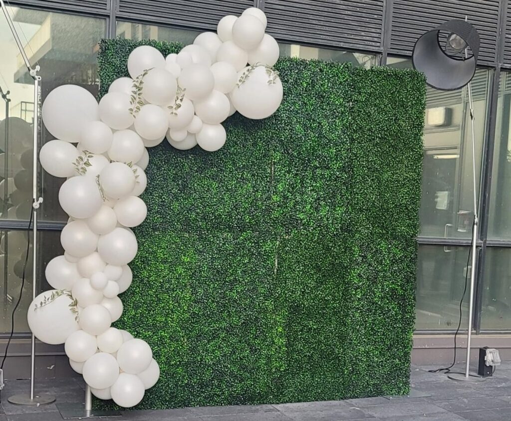 Toronto Flower Wall Rental white balloon