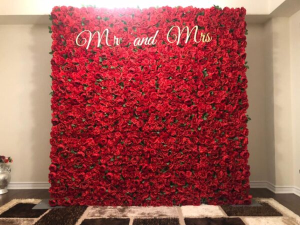 Red Newmarket Flower Walls Rental