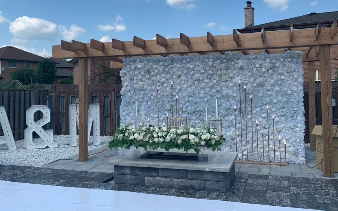 Vaughan Wedding flower Wall Rental