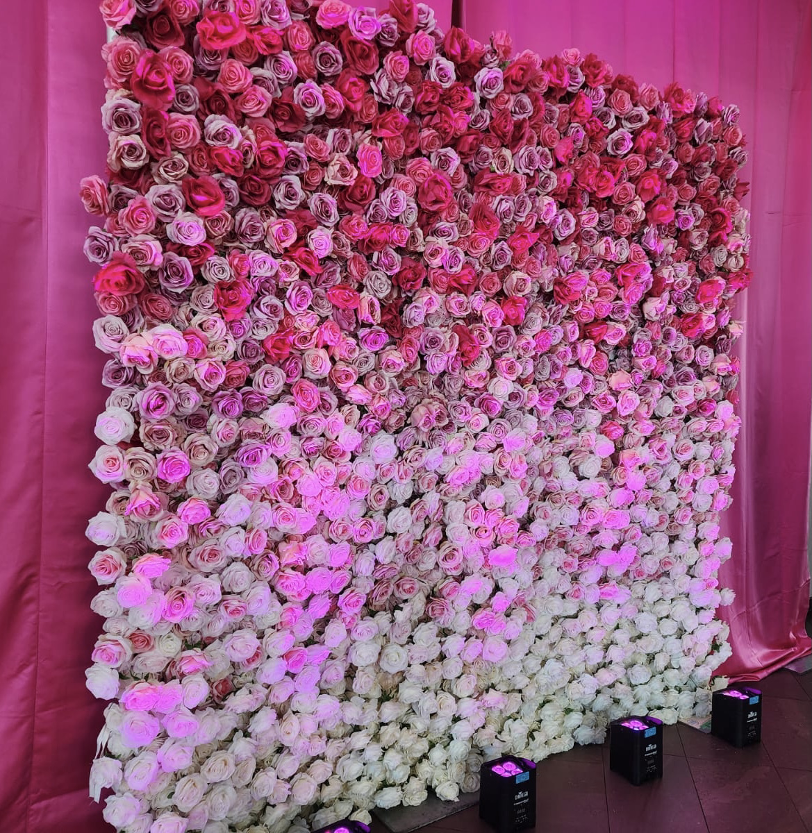 milton flower wall rental company