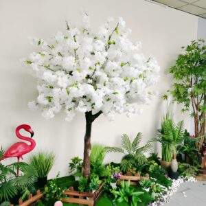White Cherry Blossom Tree Decor