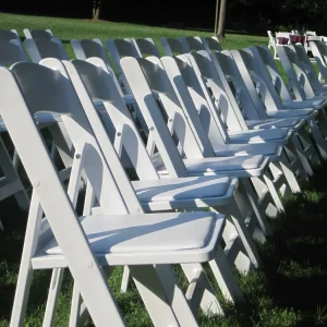 White Folding Outdoor Chair Rentals