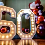 Marquee Numbers with Lights