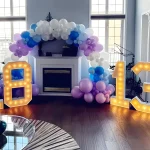 Custom Marquee Numbers with Lights