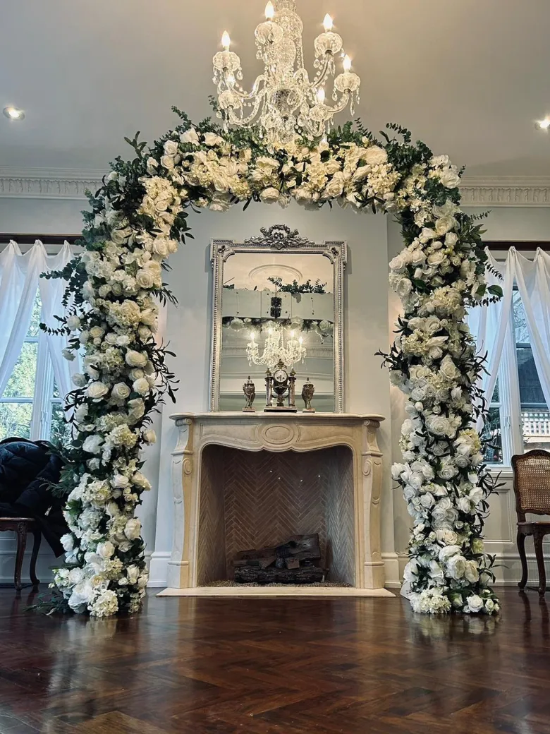 Amherstburg White Champaign Flower Arch Rental Amherstburg White Champaign Flower Arch Rental