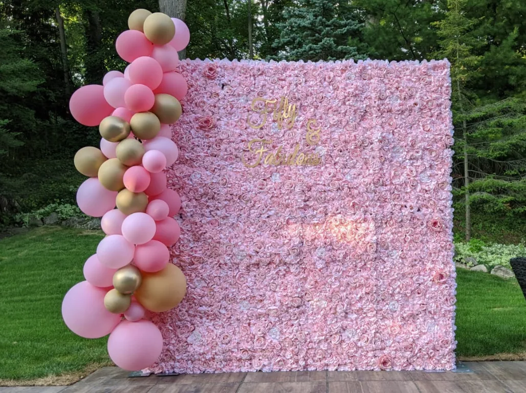New Hamburg Pink Blush Flower Wall Backdrop Rental New Hamburg Pink Blush Flower Wall Backdrop Rental
