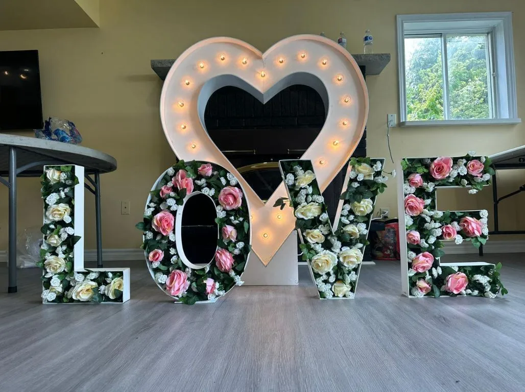 Port Colborne Heart Marquee Decor Rental