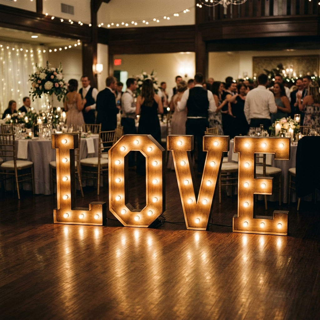 Marquee Letter Rentals in Cambridge: Choose the Word Before the Size